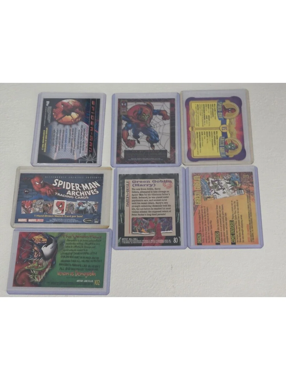 Marvel Spiderman Green Goblin Hobgoblin VTG Chase Card LOT Greatest Moments +